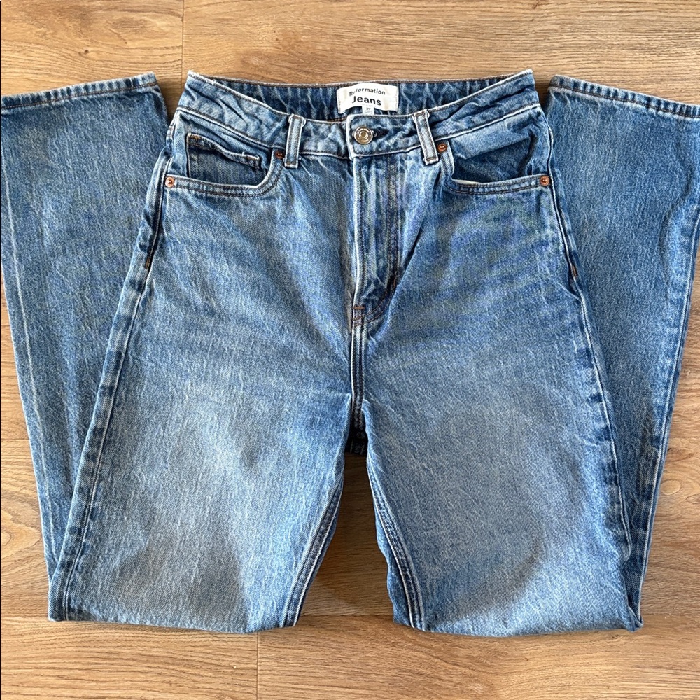 Reformation Liza Ultra High Rise Denim Jeans - Picture 2 of 11